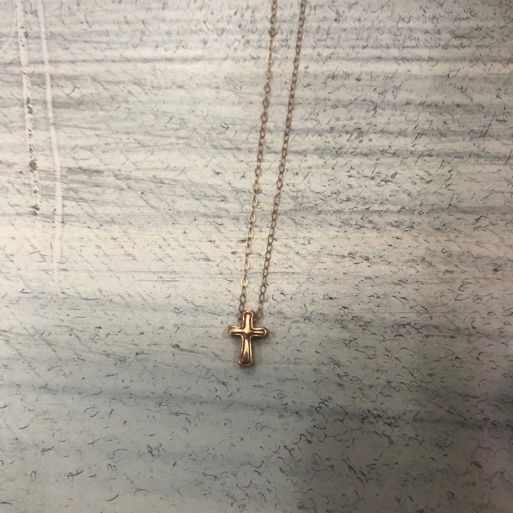14k cross necklace